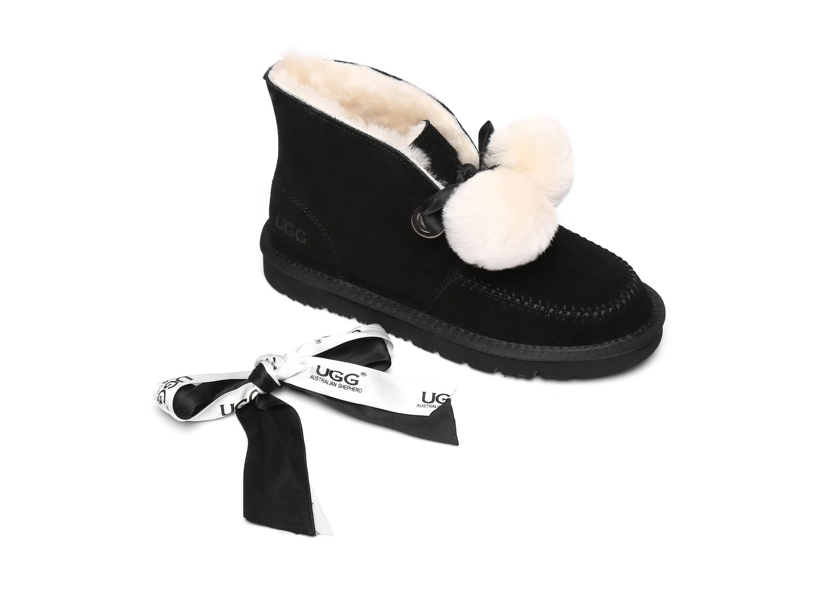 Australian Shepherd® UGG Ribbon Pom Pom Boots Doreen
