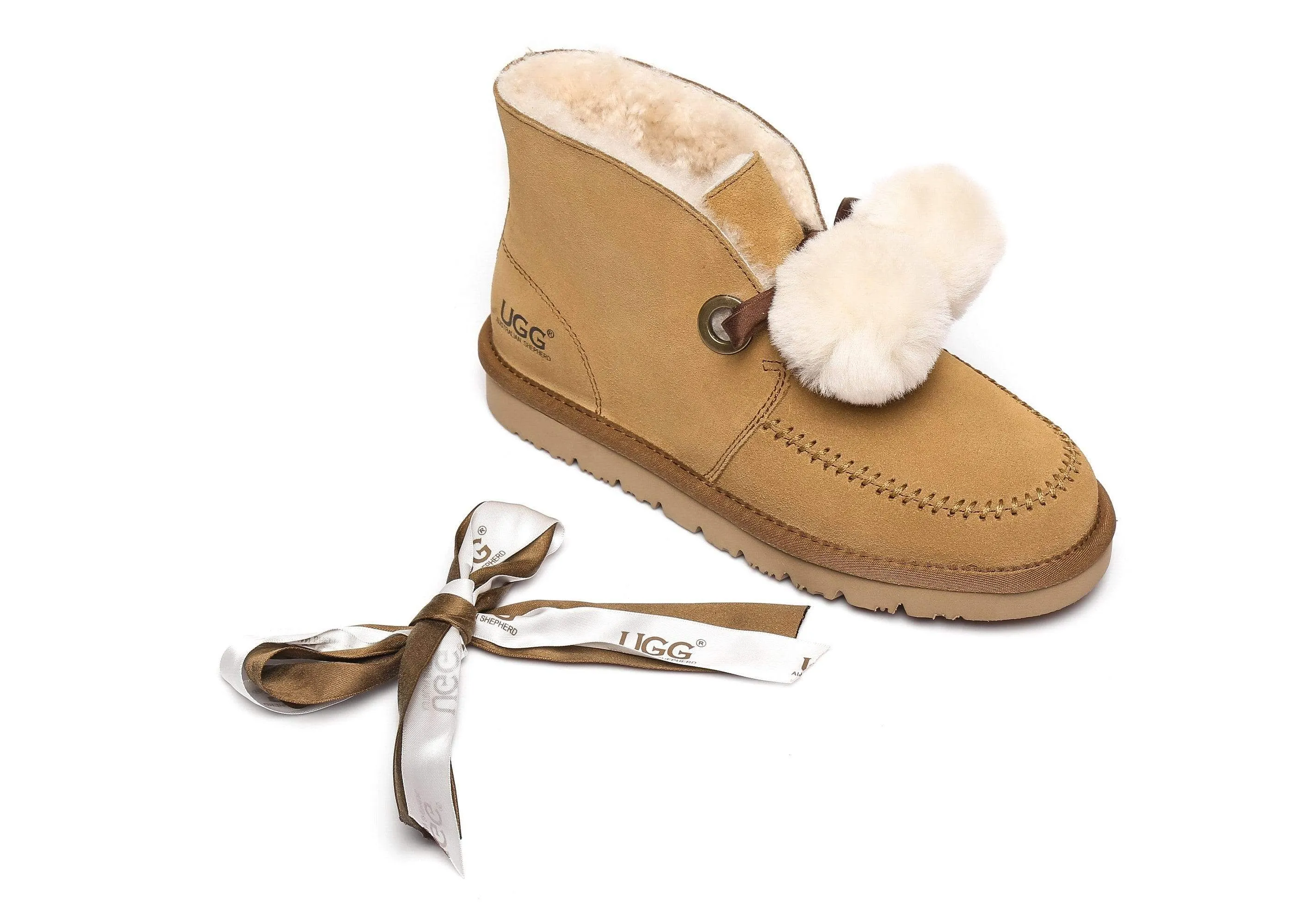 Australian Shepherd® UGG Ribbon Pom Pom Boots Doreen