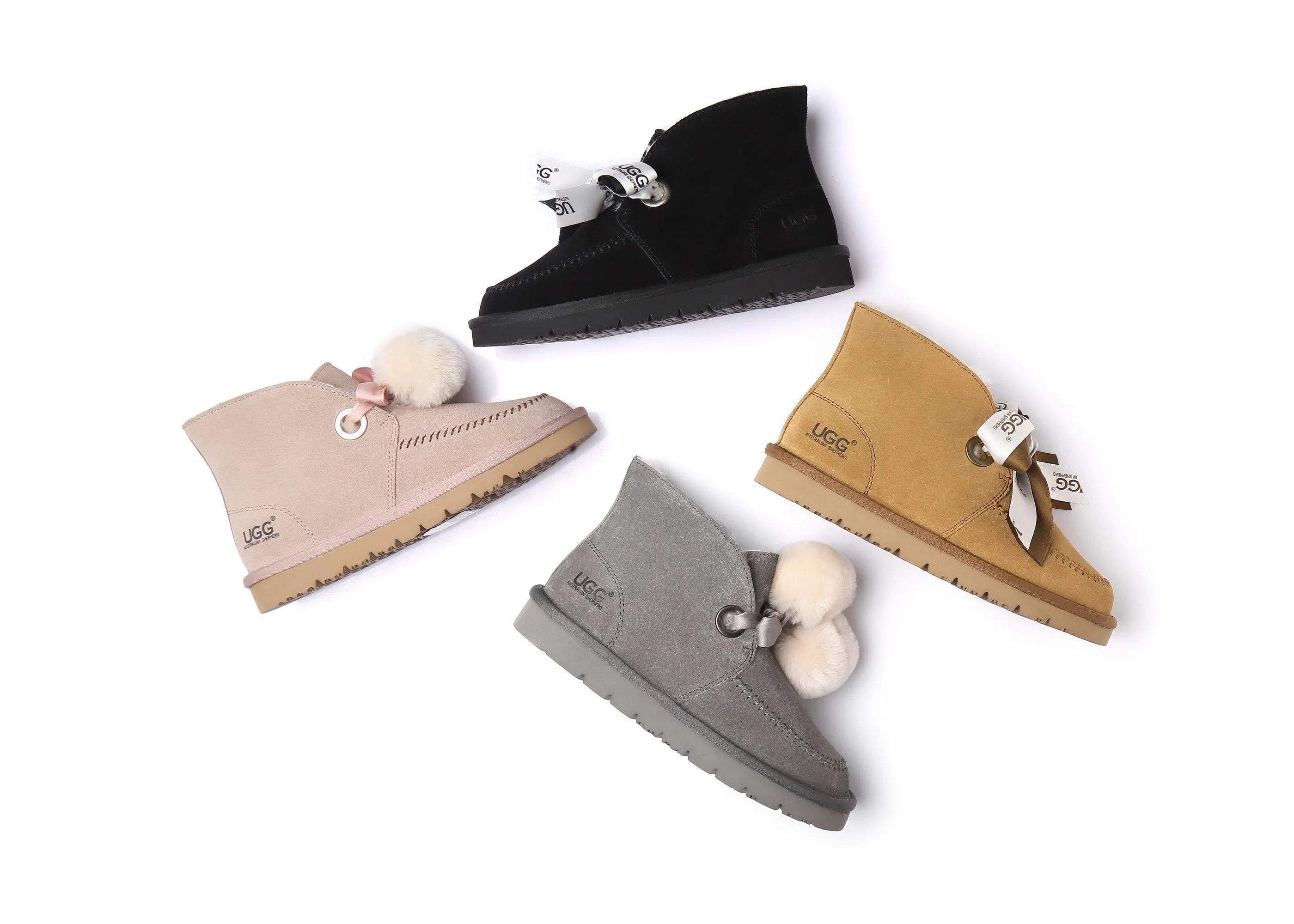 Australian Shepherd® UGG Ribbon Pom Pom Boots Doreen