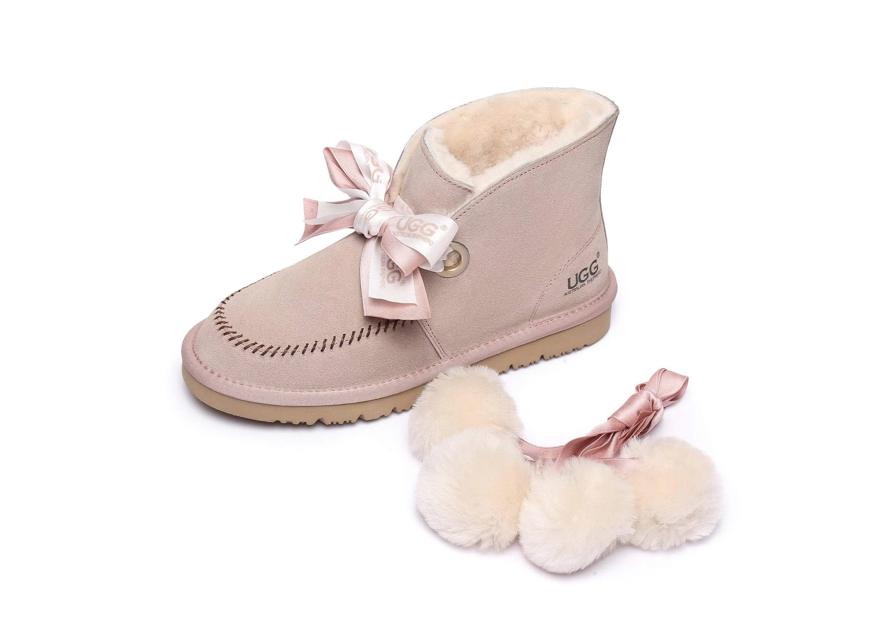 Australian Shepherd® UGG Ribbon Pom Pom Boots Doreen