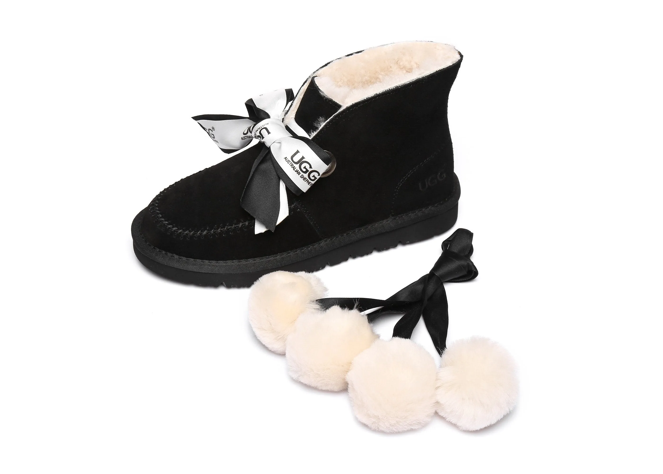 Australian Shepherd® UGG Ribbon Pom Pom Boots Doreen
