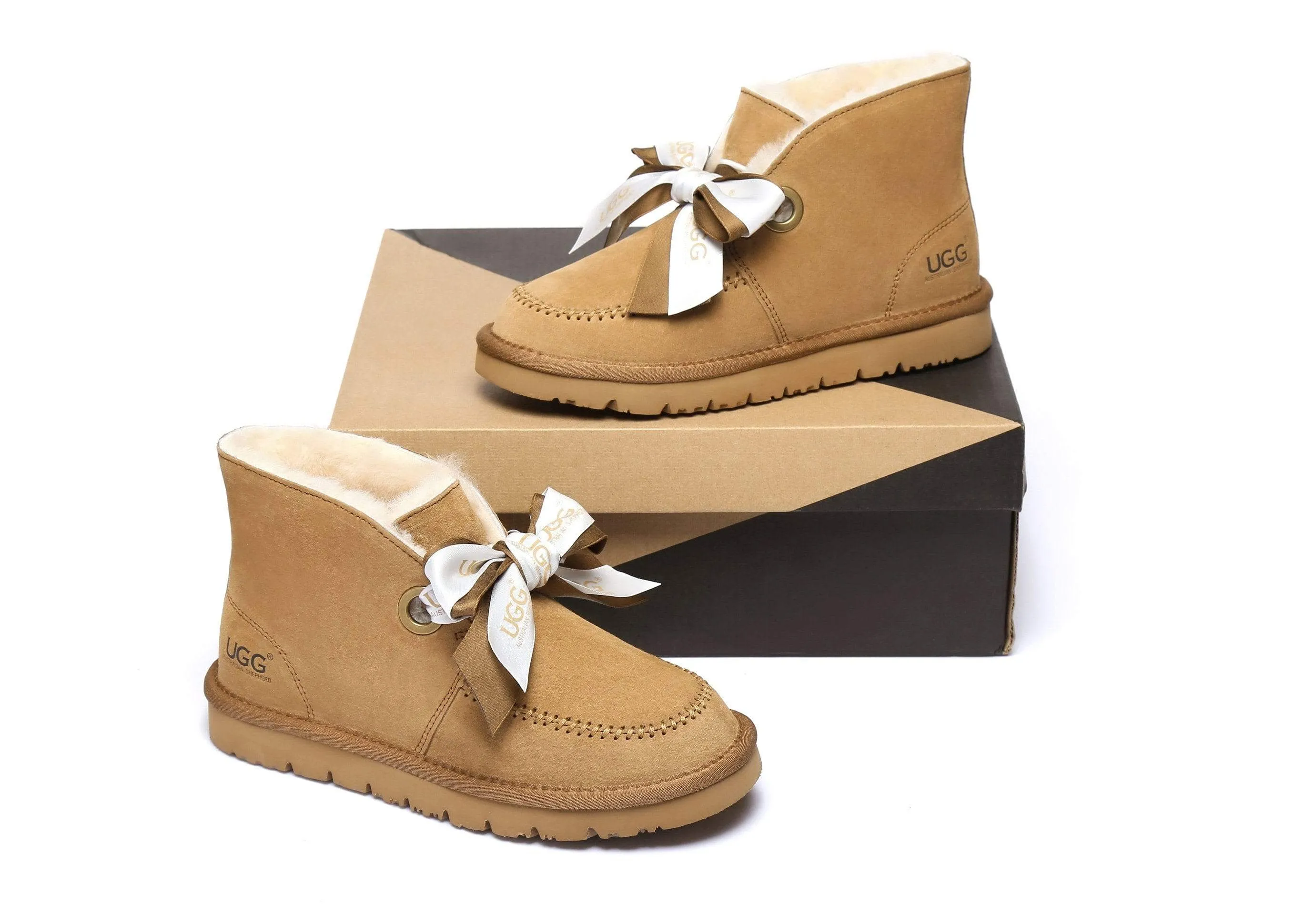 Australian Shepherd® UGG Ribbon Pom Pom Boots Doreen