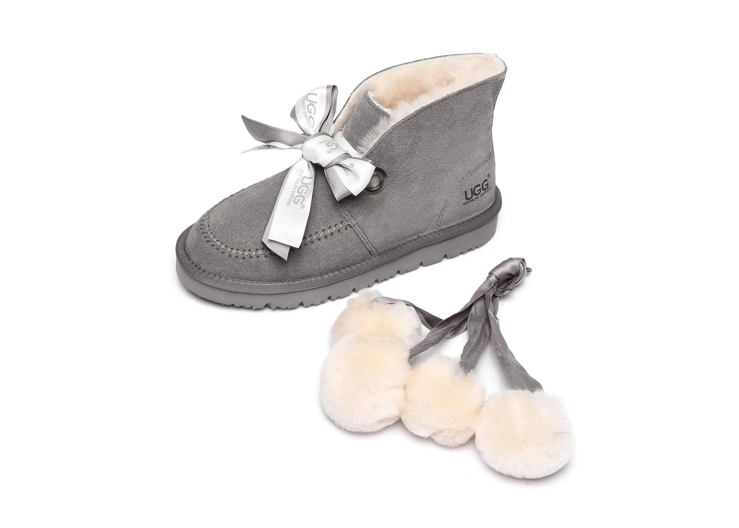 Australian Shepherd® UGG Ribbon Pom Pom Boots Doreen