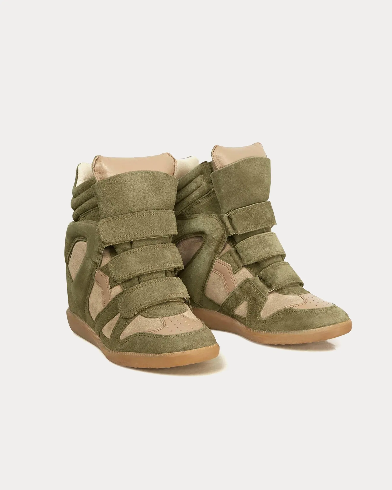 Bekett Suede Taupe High Top Sneakers