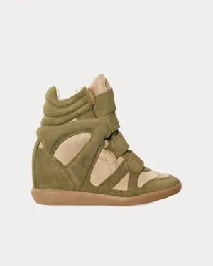 Bekett Suede Taupe High Top Sneakers