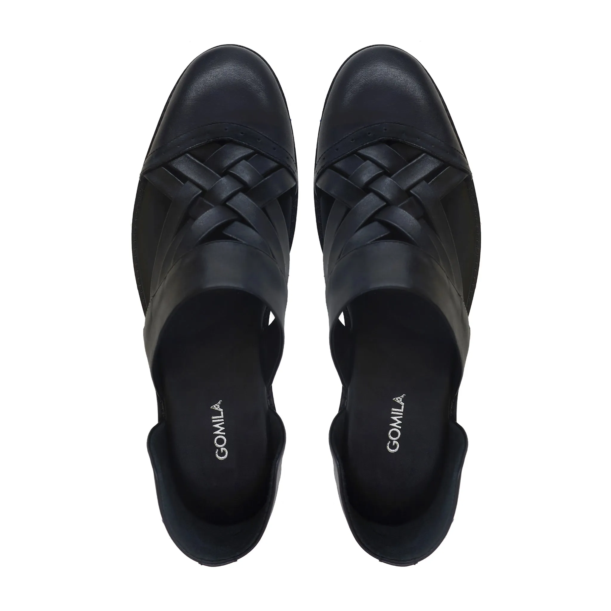 Beom - Men's Black Calf  Leather Sandals