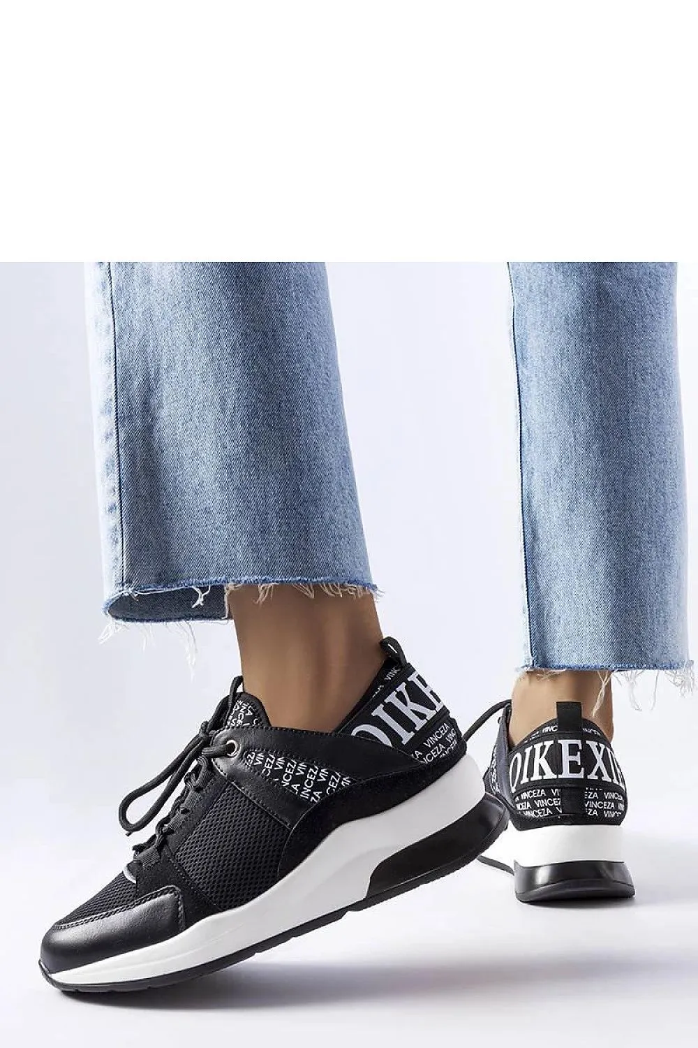 Black and white sneakers