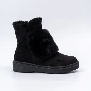 Brazilian Bliss - Black Faux Fur Boots