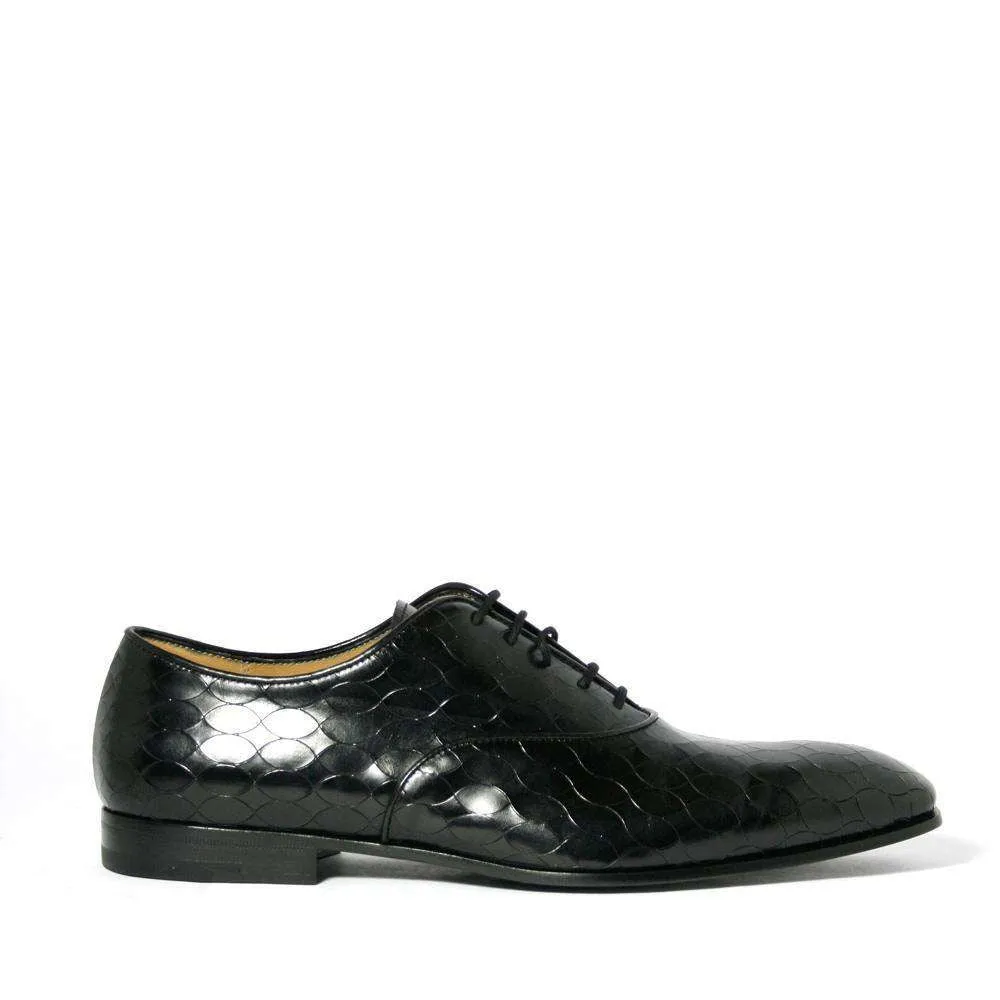 Cesare Paciotti Luxury Italian Magic Baby Black Leather Oxfords (CPM2320)