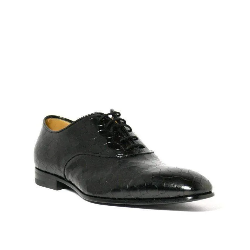Cesare Paciotti Luxury Italian Magic Baby Black Leather Oxfords (CPM2320)
