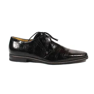 Cesare Paciotti Luxury Italian Men's Designer Shoes Magic Baby Black Leather Oxfords (CPM2418)