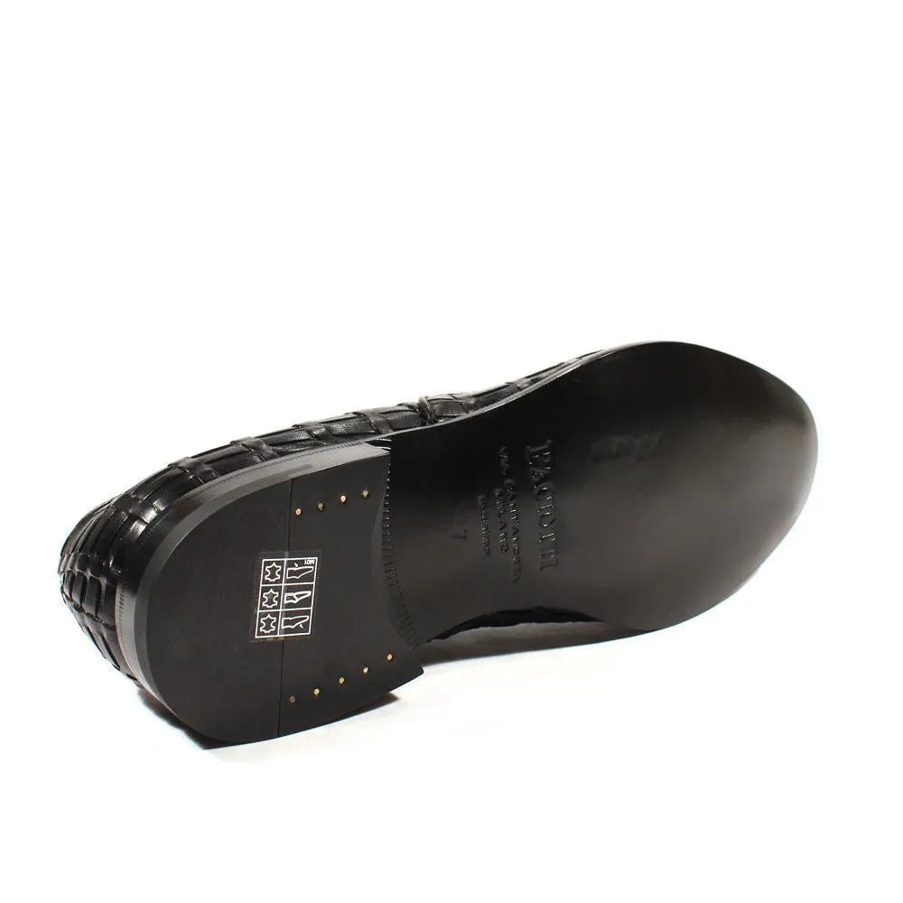 Cesare Paciotti Luxury Italian Men's Designer Shoes Soft Lady Black Leather Oxfords (CPM2422)