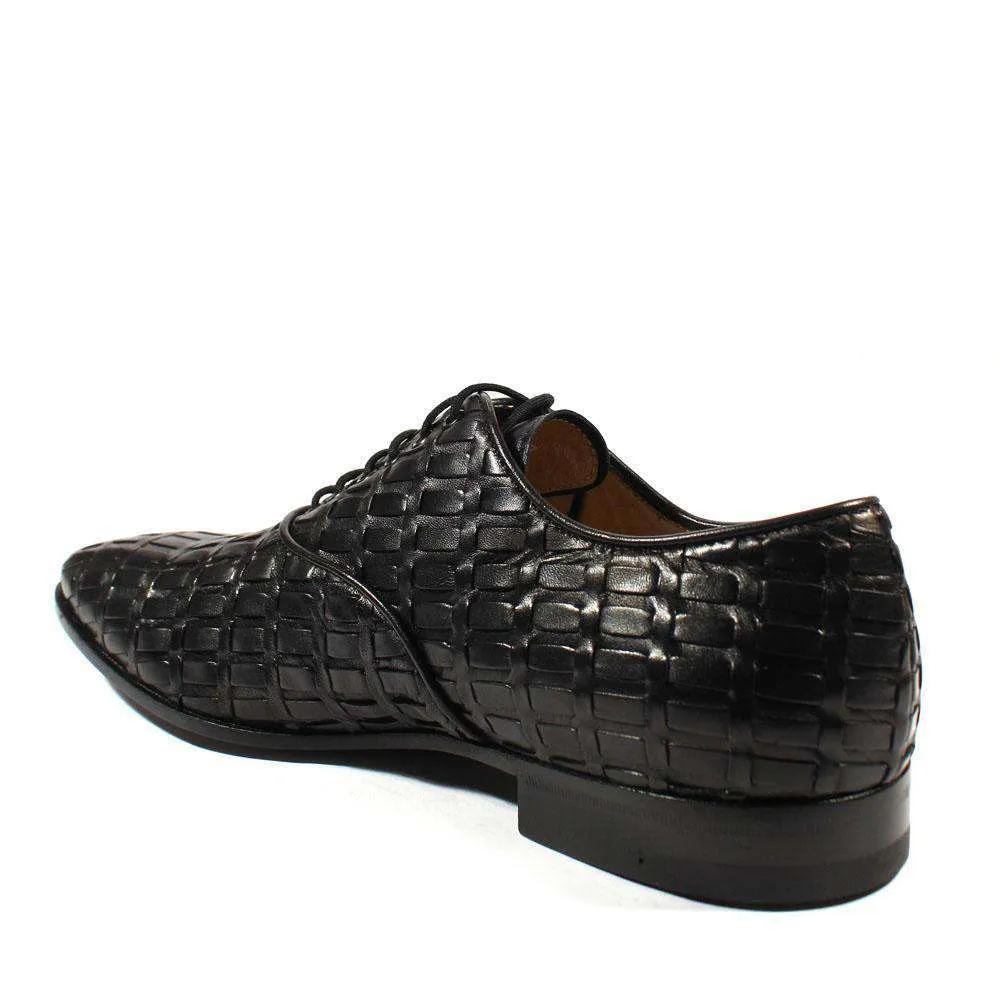 Cesare Paciotti Luxury Italian Men's Designer Shoes Soft Lady Black Leather Oxfords (CPM2422)