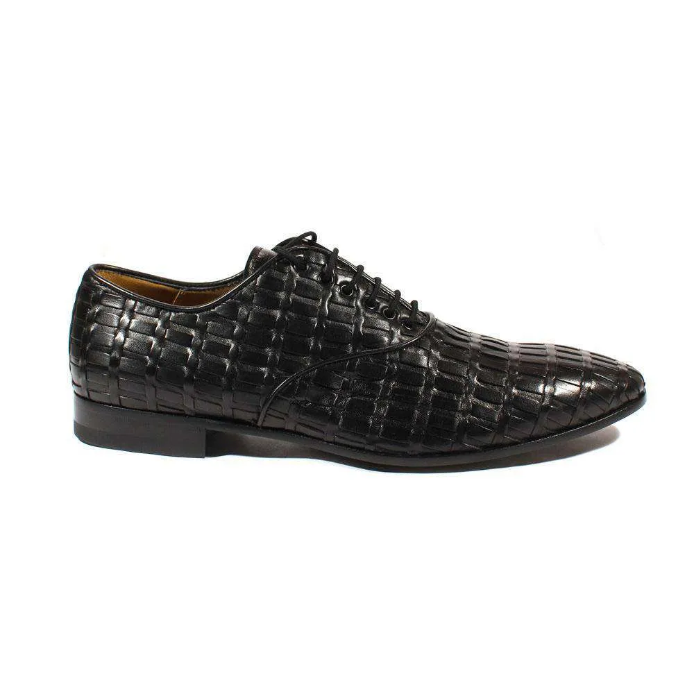 Cesare Paciotti Luxury Italian Men's Designer Shoes Soft Lady Black Leather Oxfords (CPM2422)