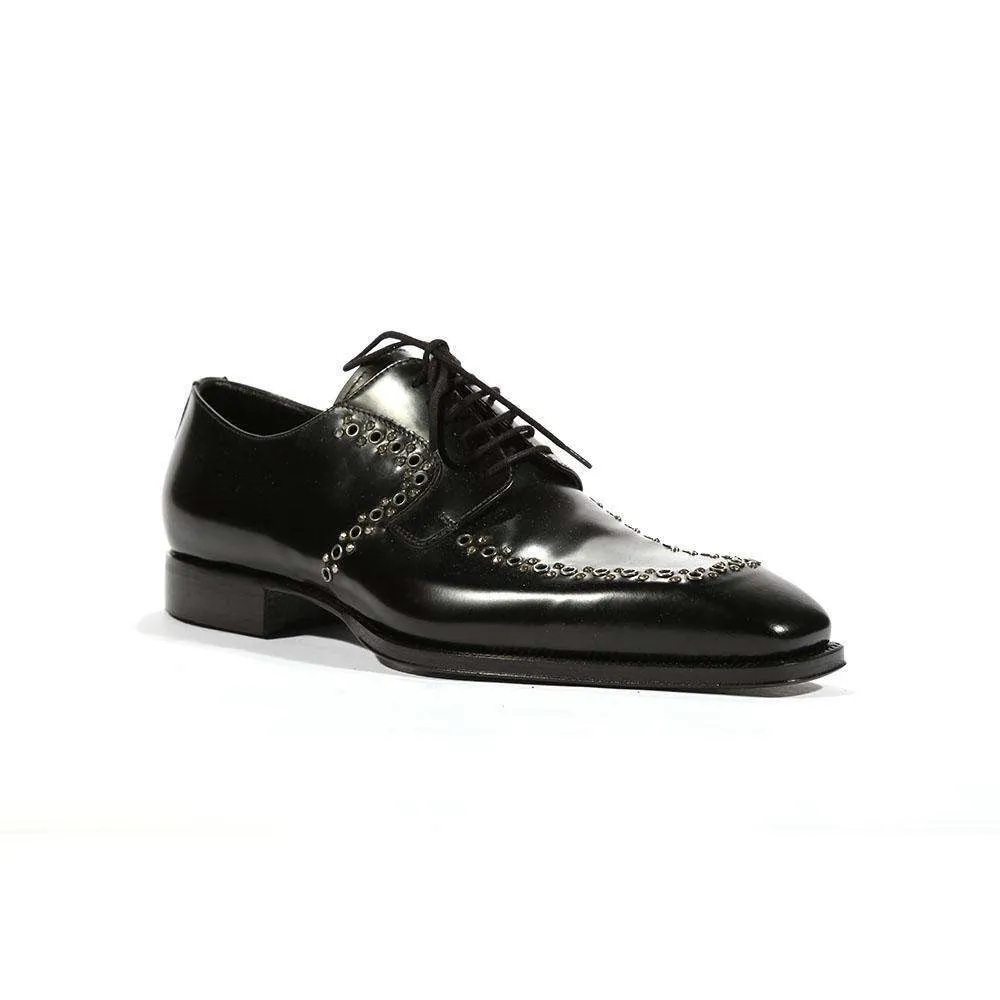 Cesare Paciotti Luxury Italian Men's Oxfords Baio Black Designer Shoes (CPM5457)