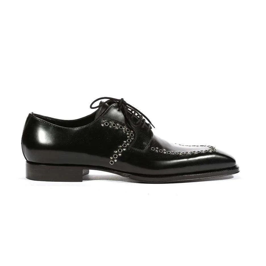 Cesare Paciotti Luxury Italian Men's Oxfords Baio Black Designer Shoes (CPM5457)