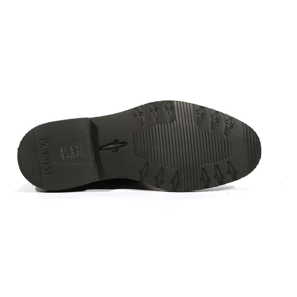 Cesare Paciotti Luxury Italian Men's Oxfords Black Foam Bufalo G Designer Shoes (CPM5473)