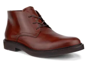 ECCO Metropole London Cognac Leather Mens Lace Up Boot