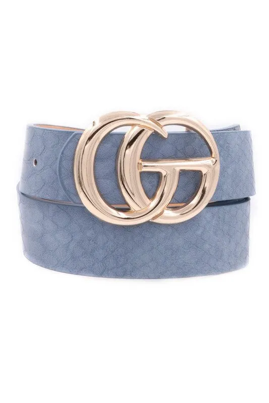 Faux Crocodile Faux leather belt