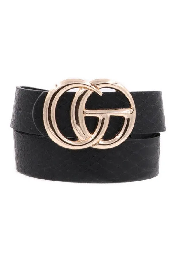Faux Crocodile Faux leather belt