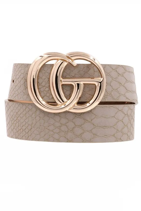 Faux Crocodile Faux leather belt