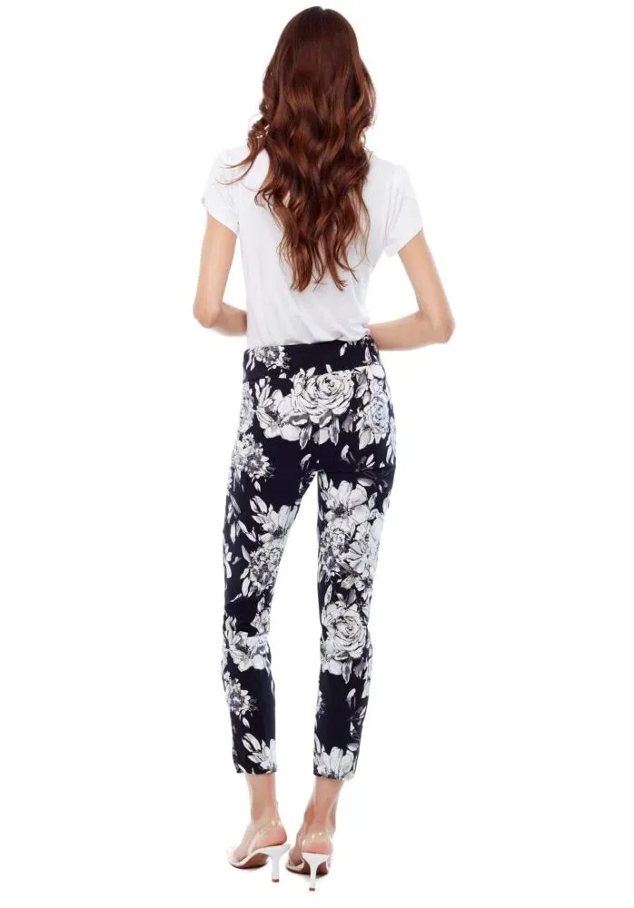 FLOWER PETAL SLIT SLIM PANT - 67756UP