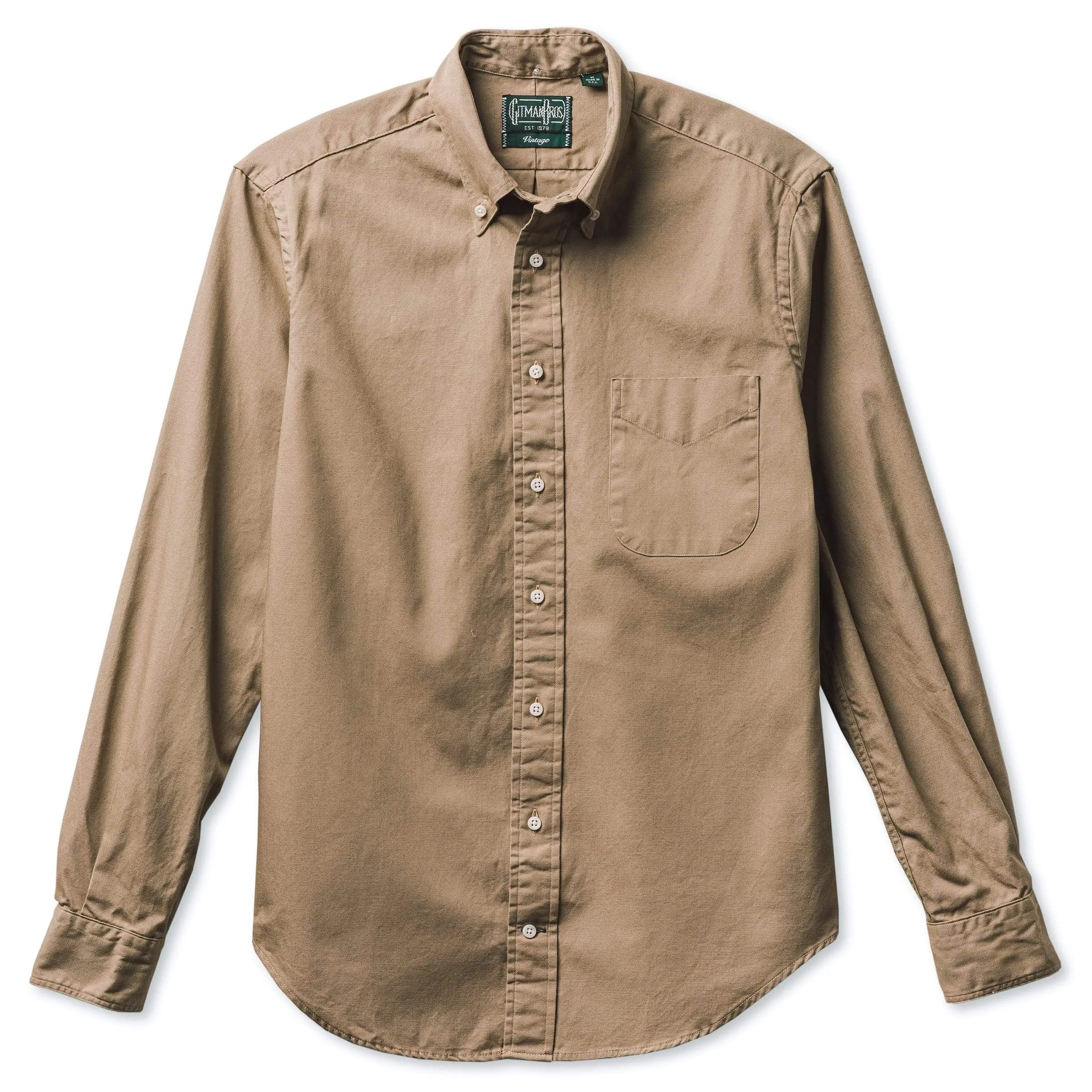 Gitman Vintage Tan Overdye Oxford