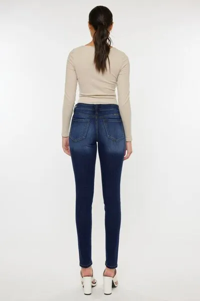 Gracie Mid Rise Gradient Wash Skinny Jeans