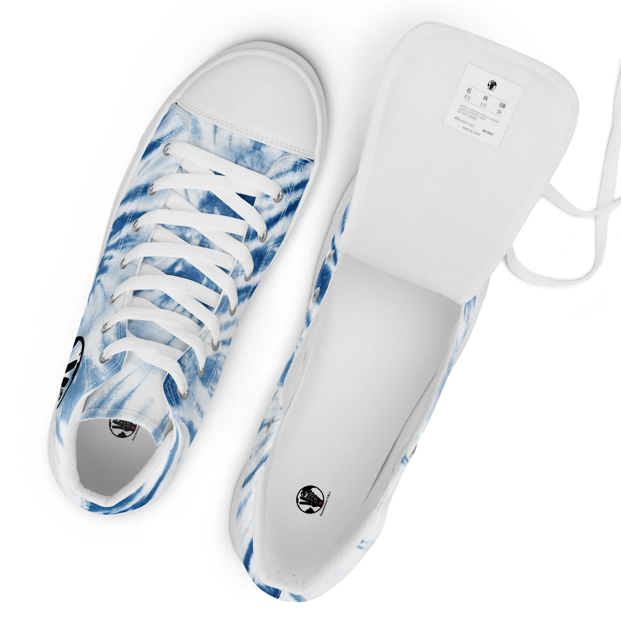'HARMONIOUS VIBES TRUE BLUE 82"  Women’s high tops