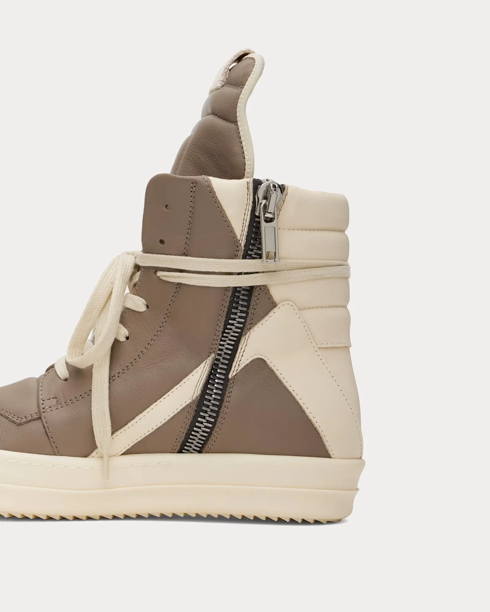 Hollywood Geobasket Leather Taupe / Milk / Milk High Top Sneakers