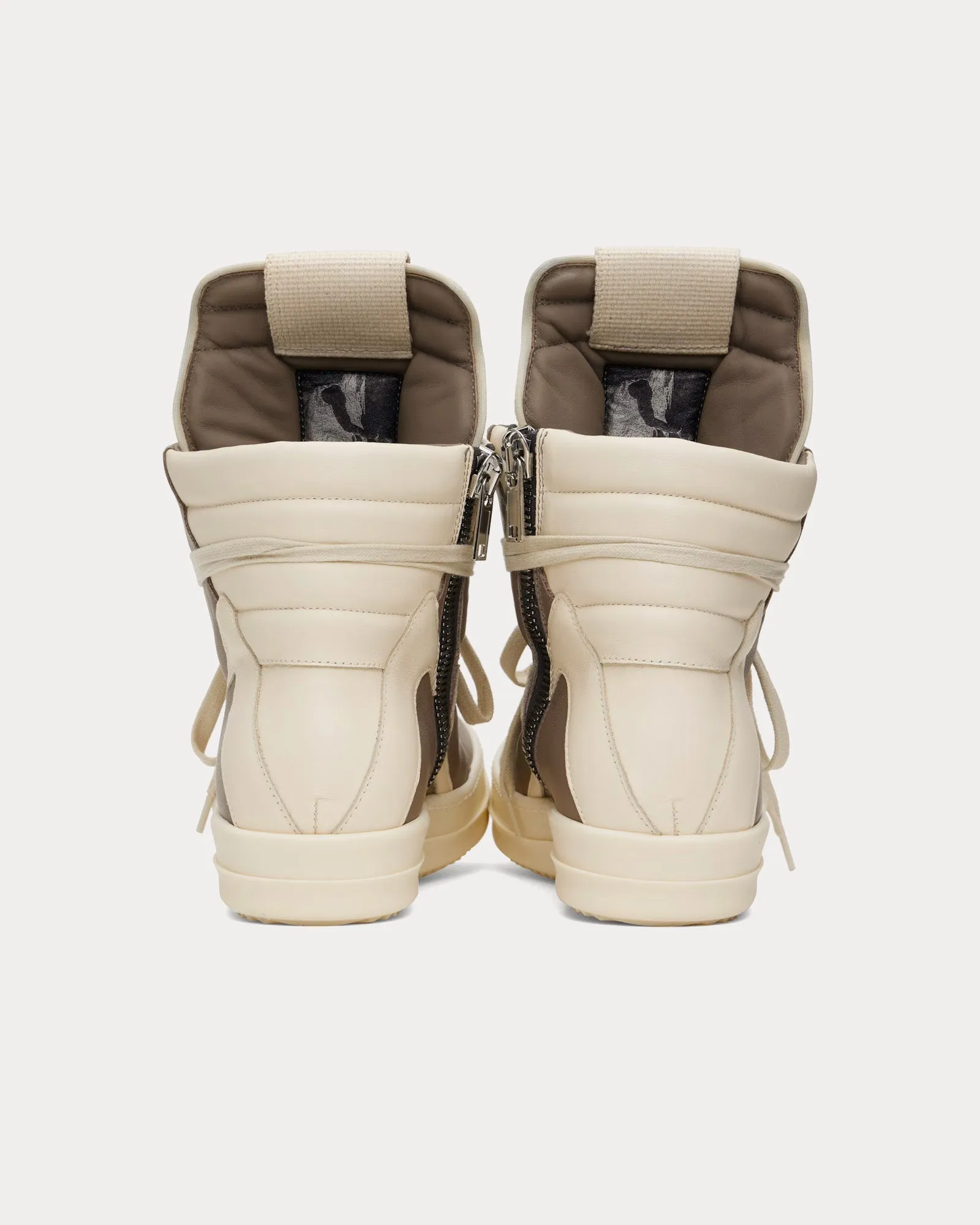 Hollywood Geobasket Leather Taupe / Milk / Milk High Top Sneakers