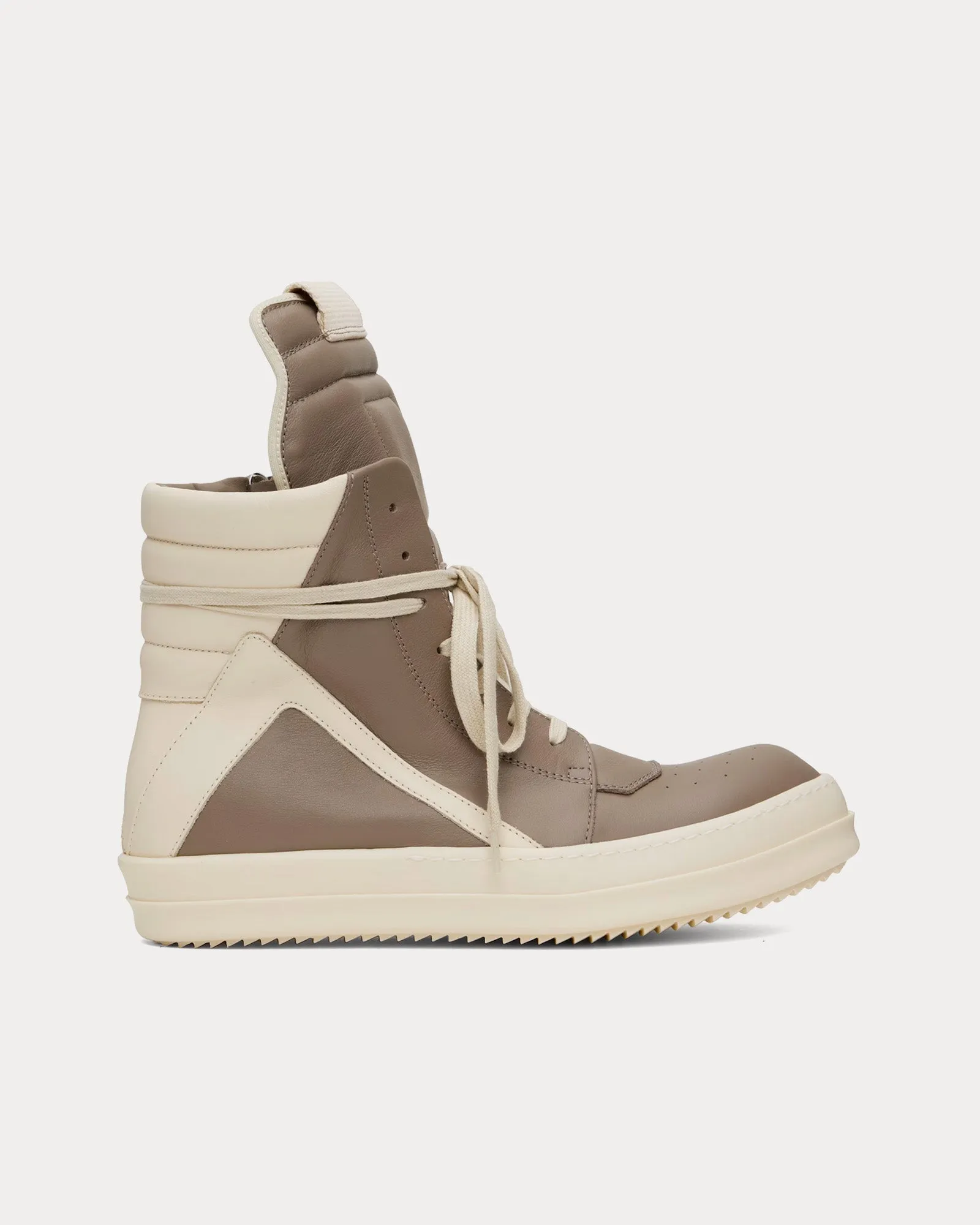 Hollywood Geobasket Leather Taupe / Milk / Milk High Top Sneakers