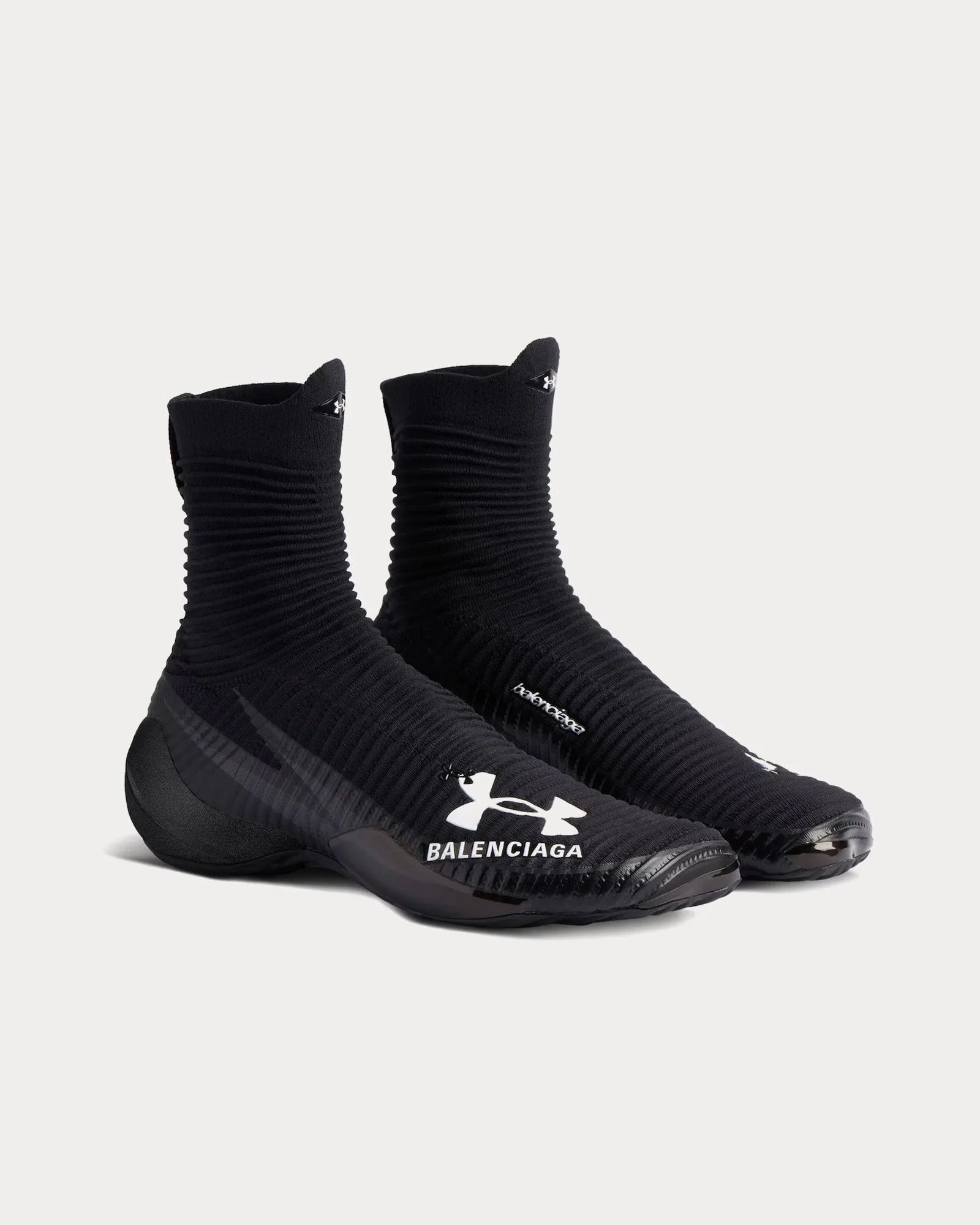 Hyper Black / White High Top Sneakers