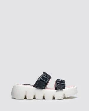IGGY SLIDES BLACK LEATHER