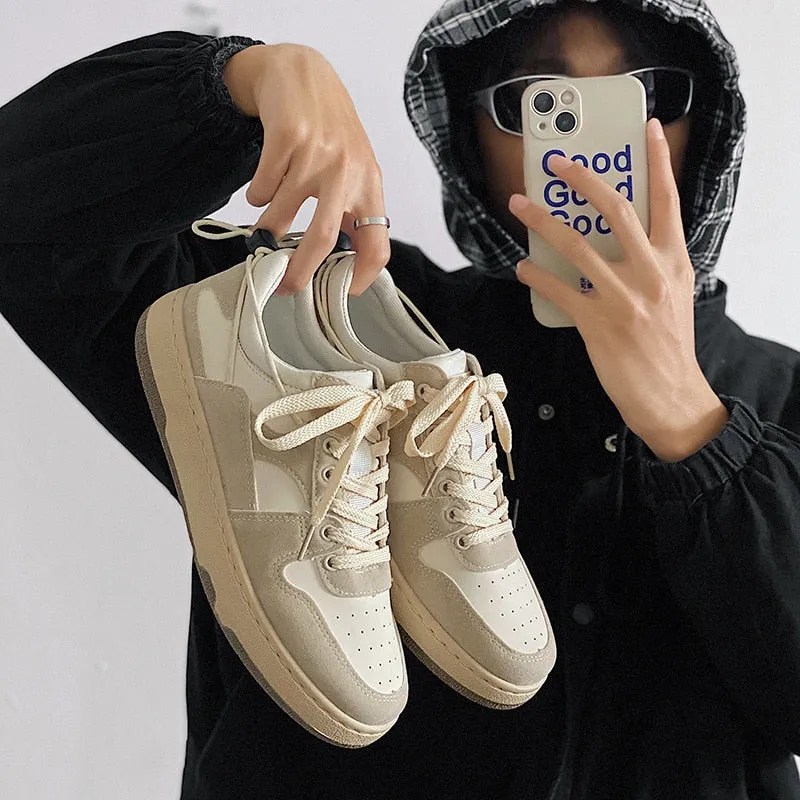 Jinquedai Summer Spring Trendy Cool Street Fashion Style Colour Collage Chic Skate Boarding Sneakers for Men Sporty Shoes for Men