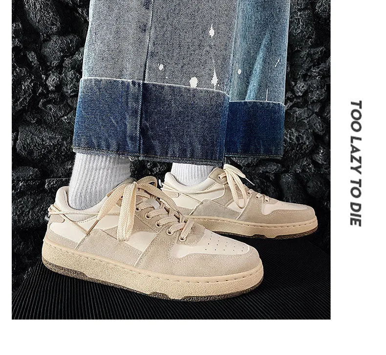 Jinquedai Summer Spring Trendy Cool Street Fashion Style Colour Collage Chic Skate Boarding Sneakers for Men Sporty Shoes for Men