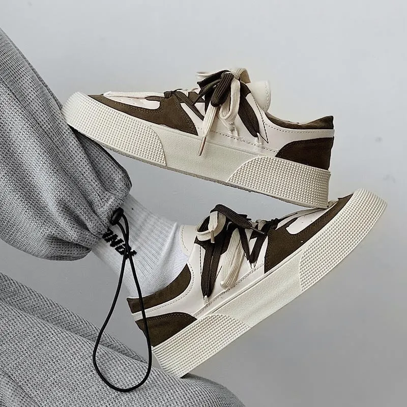 Jinquedai Summer Spring Trendy Cool Street Fashion Style Colour Collage Chic Skate Boarding Sneakers for Men Sporty Shoes for Men