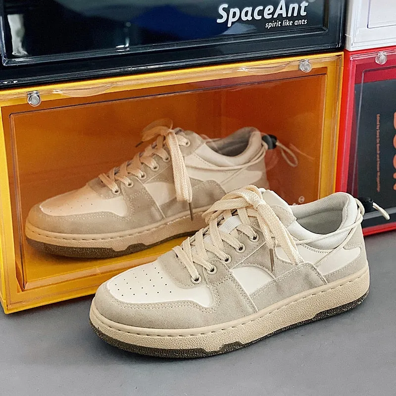 Jinquedai Summer Spring Trendy Cool Street Fashion Style Colour Collage Chic Skate Boarding Sneakers for Men Sporty Shoes for Men