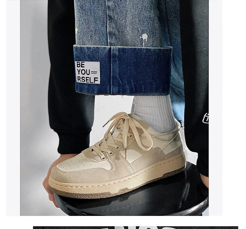 Jinquedai Summer Spring Trendy Cool Street Fashion Style Colour Collage Chic Skate Boarding Sneakers for Men Sporty Shoes for Men