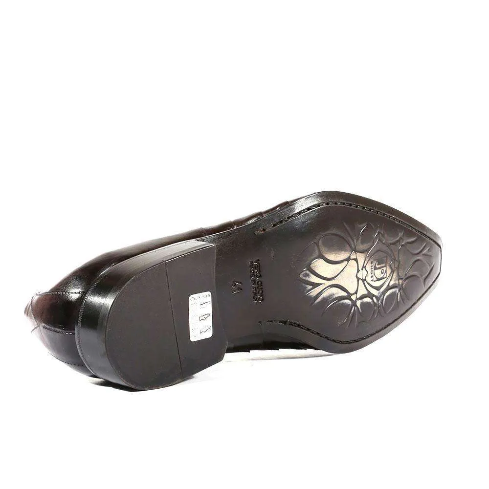 Jo Ghost Men's Designer Shoes Inglese Moscato Dark Gray Leather Oxfords (JG2200)