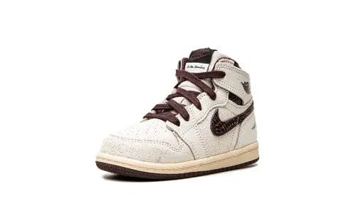 Jordan 1 Retro High OG SP A Ma Maniere Size 8C - Toddler DO7098-100 Sail/Burgundy