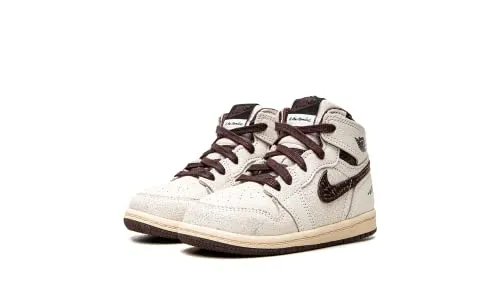 Jordan 1 Retro High OG SP A Ma Maniere Size 8C - Toddler DO7098-100 Sail/Burgundy