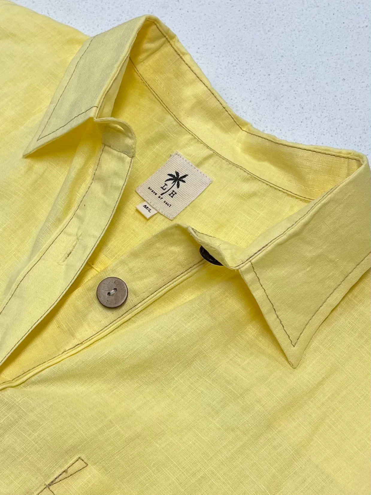 Juju Linen Playsuit - Limoncello