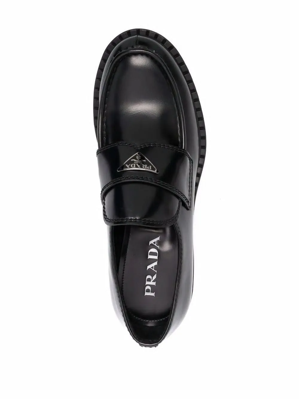 LOGO PLAQUE LEATHER LOAFERS