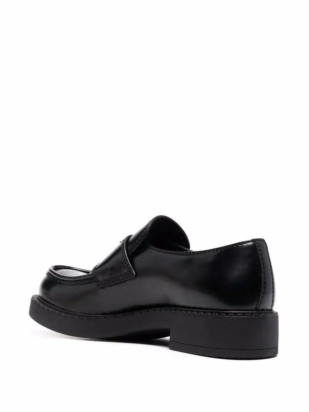 LOGO PLAQUE LEATHER LOAFERS