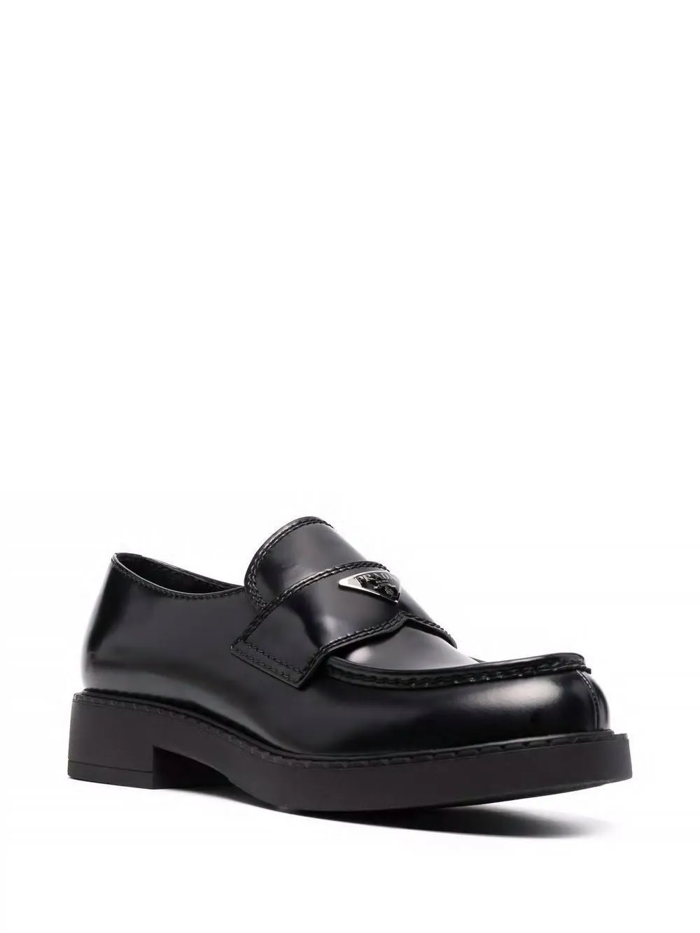 LOGO PLAQUE LEATHER LOAFERS