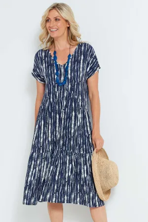 LUCIA V-NECK KNIT MIDI DRESS