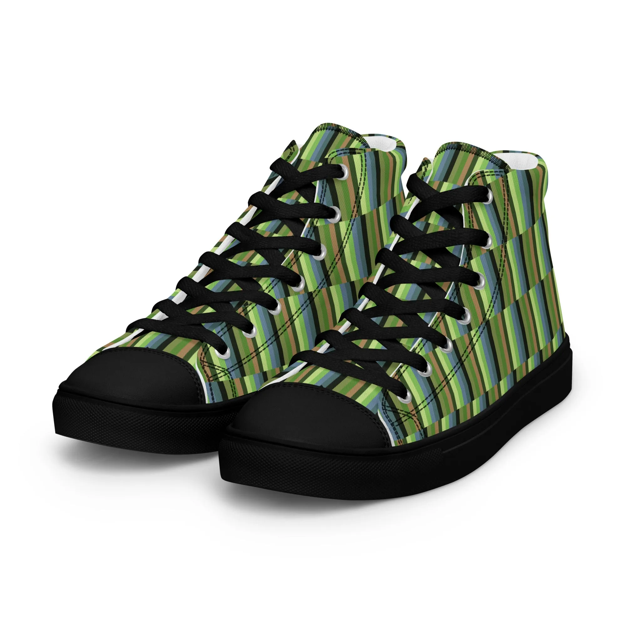 Men’s colorful high top canvas shoes - Jewel Beetle