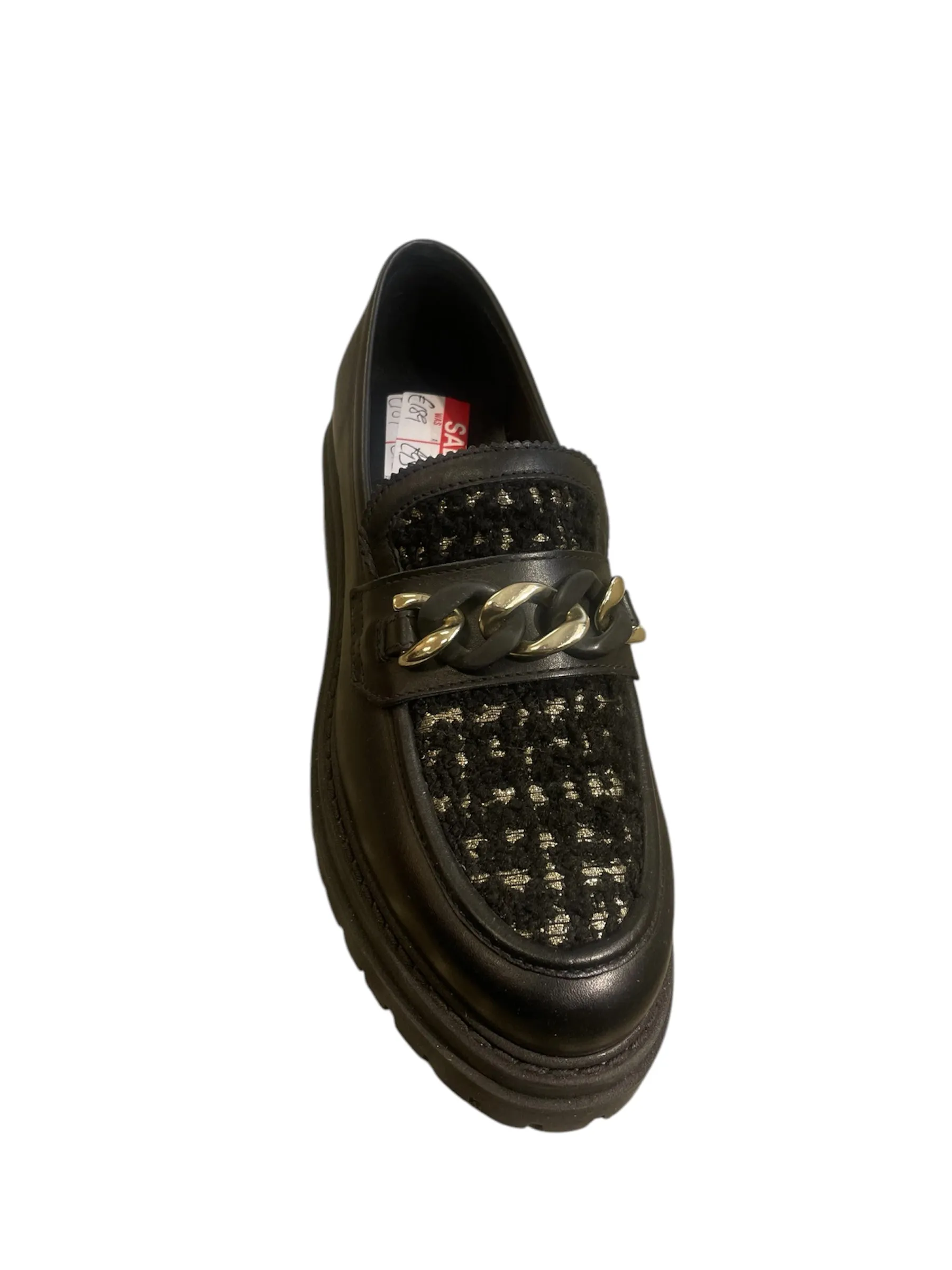 Nerogiardini black leather platform loafers
