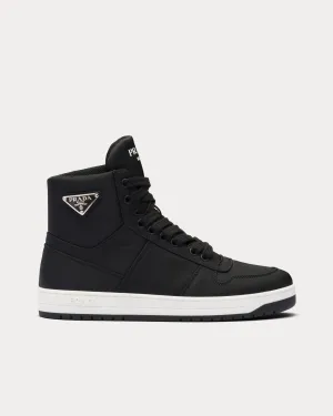 Re-Nylon Gabardine Black High Top Sneakers